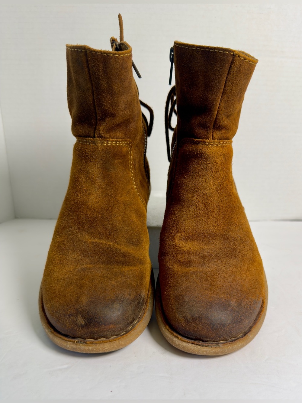 Born Handmade Women’s Brown Suede Ankle Boots - Classic Chelsea Style Sz 7.5